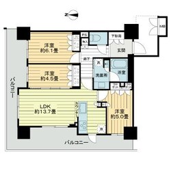 ブランズタワー御堂筋本町の物件間取画像